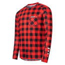 USWE Flannel Long Sleeve Lightweight Off-Road Jersey Flame Red - Large-1