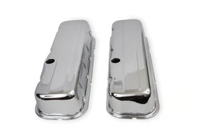 Mr. Gasket Chrome Tall-Style Valve Covers without Baffle Fits 1965-2000 396-454 Chevrolet Big Block Engines