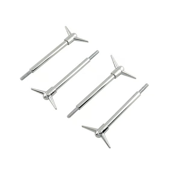 Mr. Gasket Valve Cover Y Wing Bolts - 1/4-20 x 1 Inch - Chrome Plated