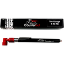 Counteract 90 Degree Analog Tire Pressure Gauge - 5-50psi - Red/Blk - Metal Construction-1