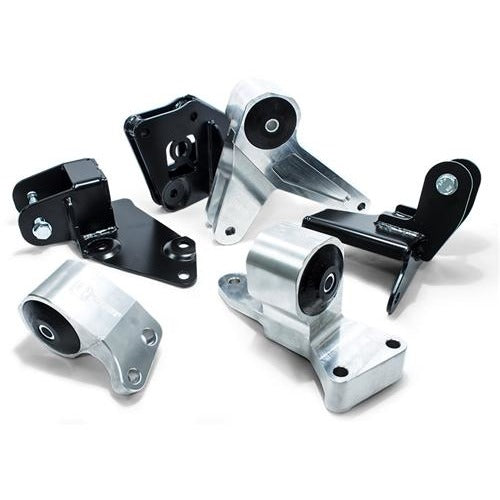 Innovative 96-00 Civic Billet Conversion K-Series Black Engine Mount Kit Solid Bushings