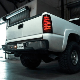 AlphaRex 99-06 Chevrolet Silverado/99-06 GMC Sierra LUXX-Series LED Tail Lights - Black/Red - 0