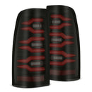 AlphaRex 99-06 Chevrolet Silverado/99-06 GMC Sierra LUXX-Series LED Tail Lights - Black/Red-1