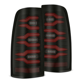 AlphaRex 99-06 Chevrolet Silverado/99-06 GMC Sierra LUXX-Series LED Tail Lights - Black/Red