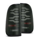 AlphaRex 97-03 Ford F150 / 99-16 Ford F250/F350/F450/F550 LUXX-Series LED Tail Lights - Black-1