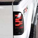 AlphaRex 97-03 Ford F150 / 99-16 Ford F250/F350/F450/F550 LUXX-Series LED Tail Lights - Black/Red-3