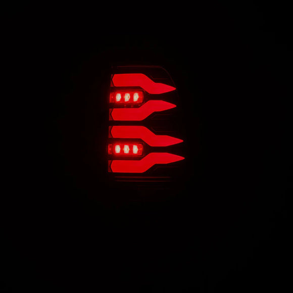 AlphaRex 97-03 Ford F150 / 99-16 Ford F250/F350/F450/F550 LUXX-Series LED Tail Lights - Black/Red