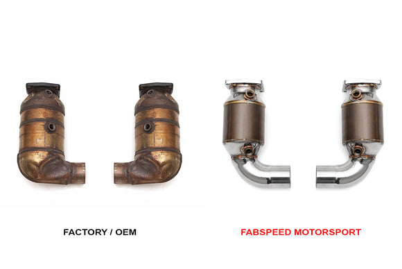 Fabspeed Porsche 991 Turbo / Turbo S Sport Catalytic Converters (2013-2016)