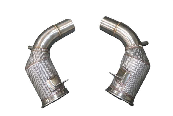 Racing Dynamics Catted By-Pass Pipes With Heat Shield - Porsche 992 3.0L LDPI / 3.7L 2019+