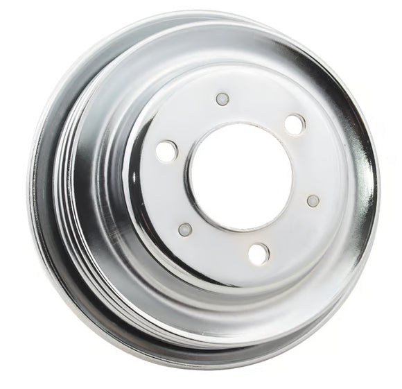 Mr. Gasket Chrome Crankshaft Pulley - Triple Groove 1969-1990 Chevrolet 396-454 Big Block