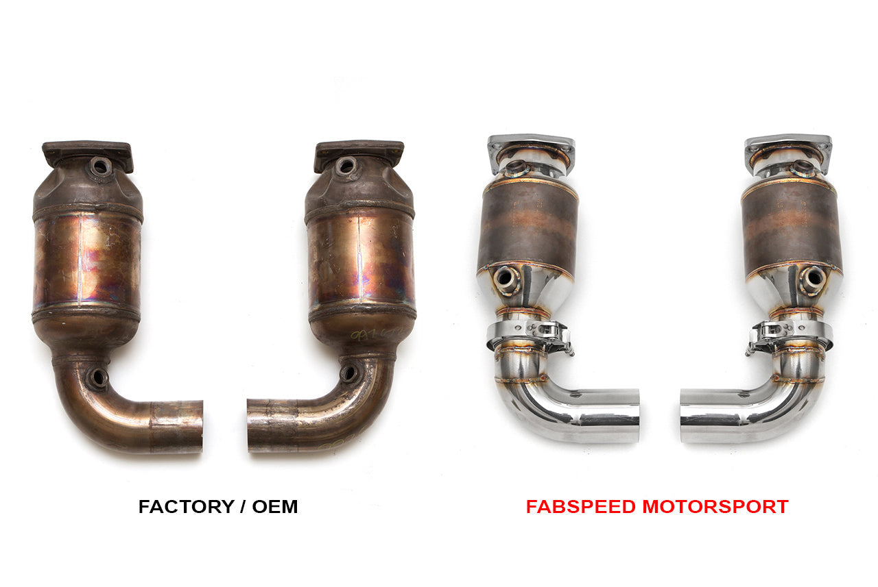 Fabspeed Porsche 997.2 Turbo / Turbo S Sport Catalytic Converters (2010-2012) - 0