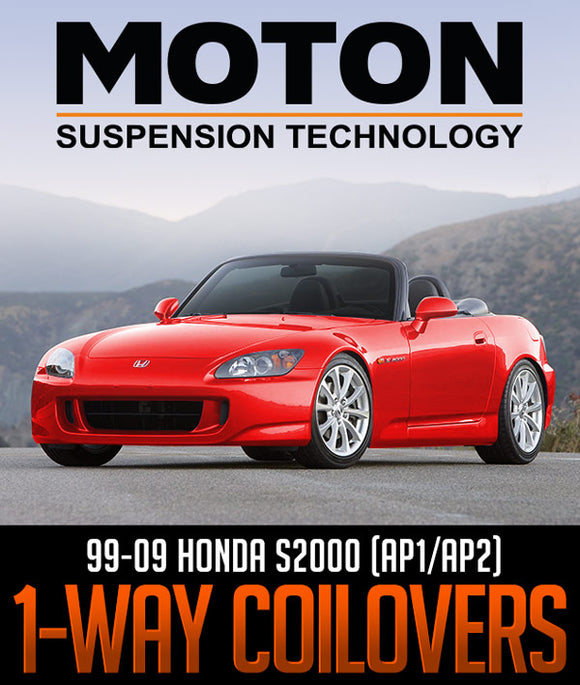 MOTON Suspension Technology 1-Way Series Coilovers: 1999–2009 Honda S2000 (AP1/AP2)
