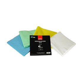 RUPES Microfiber cloths 40x40cm-16x16". 1 each blue. green. yellow. white. 