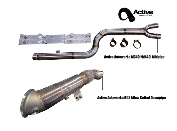 M340i/M440i Downpipe Aflow Bundle (Aflow DP + midpipe)  2018-2024 M340i / M440i