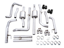 AWE 0FG Catback Split Rear Exit Exhaust for 4th Gen Silverado/Sierra 1500 6.2L (With Bumper Cutouts) - Quad Diamond Black Tips-4