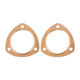 Mr. Gasket Copper Seal Collector Gaskets -Pair 3 Inch Diameter 3-Bolt Round Header Collectors