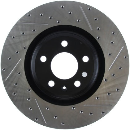 Front Stoptech Cross Drilled & Slotted Rotors - Set Of 2 Rotors (345x30mm) Audi S4/A5/S5/A6/A7/Q5/Q7 | Porsche Macan