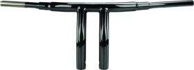 Bikers Choice Black 10.5 Inch Pullback 1.5 Inch Fat Riser Tbar Handlebar Throttle By Wire Custom