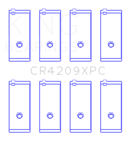 King Toyota 3SGTE 16v 2.0L pMaxKote Performance Rod Bearing Set - Size STD - 0