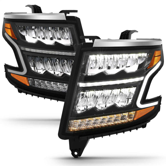ANZOUSA LED CRYSTAL HEADLIGHTS: 2015–2020 CHEVROLET SUBURBAN