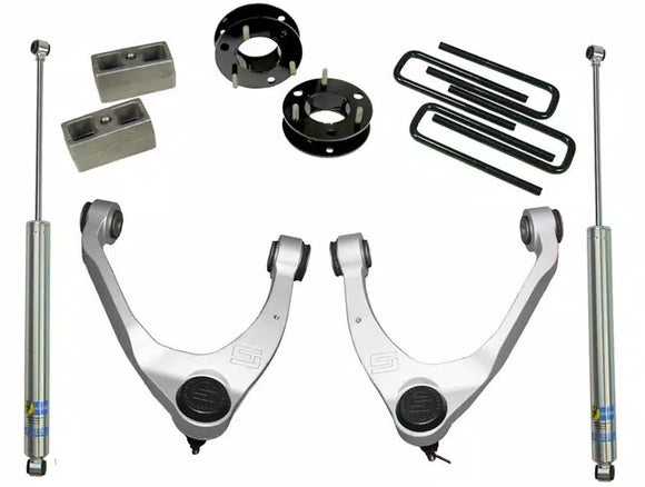 Superlift 07-16 Chevy Silv 1500 2WD 3.5in Lift Kit w/ Cast Steel Control Arms & Bilstein Rear Shocks