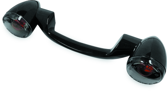 Bikers Choice 91-08 Touring 86-17 FLST Narrow Black Rear Turn Signal Bar Kit W/Smoke Lens