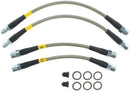 StopTech 07-08 BMW E90/E91/E92/E93 328 (all)/335 (all) /07-13 E82 128i/135i Stainless Steel Rear Brake Lines-1