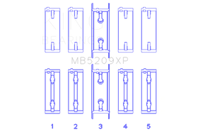 King Mitsubishi 4G63/4G64 7 Bolt 2nd Gen DSM and EVO I-IV Performance Main Bearing Set - Size STD - 0