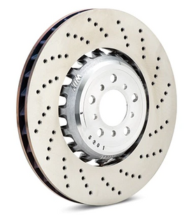 SHW PERFORMANCE CROSS-DRILLED PIN-DRIVE ROTOR: 2008–2013 BMW M3