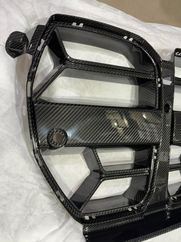 Dry Carbon Fiber Front Kidney Grille for BMW G80 M3 & G82 / G83 M4 2021-2026 Without ACC