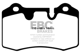 EBC 04-12 Aston Martin DB9 5.9 Yellowstuff Rear Brake Pads - 0