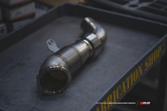 AMS Performance Toyota GR Supra Street Downpipe W/ EPA-Verified Ultra High Flow GESI Catalytic Converter