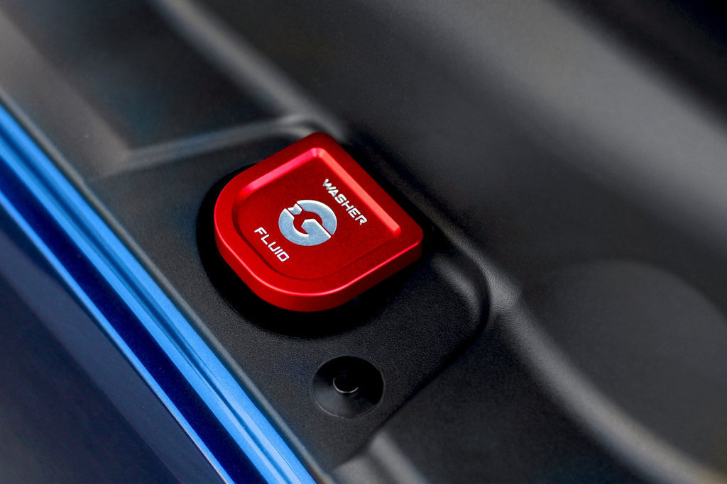 Goldenwrench Blackline Performance BMW M Car G-Chassis Washer Fluid Cap - Edition Red