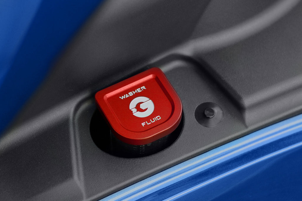 Goldenwrench Blackline Performance A90 Supra Edition RED Billet Washer Fluid Cap - 0