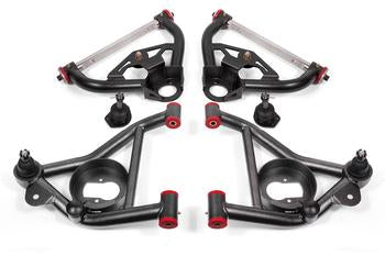 BMR 78-87 G-Body Upper And Lower A-Arm Kit - Black Hammertone