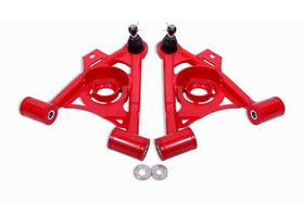 BMR 79-93 Fox Mustang Non-Adj Lower A-Arms Standard Ball Joint Spring Pocket - Red