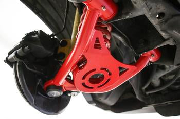 BMR 79-93 Mustang Fox Lower Control A-Arm Front w/ Spring Pocket/Tall Ball Joint - Black Hammertone