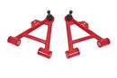 BMR 79-93 Fox Mustang Lower Non-Adj. A-Arms (Coilover Only) w/ Tall Ball Joint (Poly) - Red-1