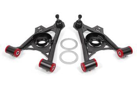 BMR 94-04 Mustang Lower Non-Adj. A-Arms (Poly) w/ Tall Ball Joint / Spring Pocket - Black Hammertone
