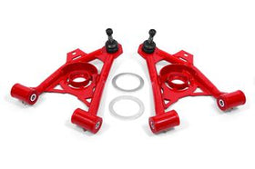 BMR 94-04 Mustang Lower Non-Adj. A-Arms (Poly) w/ Tall Ball Joint / Spring Pocket - Red
