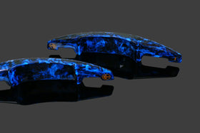 Benz AMG forged carbon paddle shifters - LUMINOUS BLUE