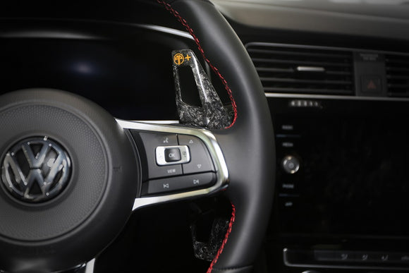 GTI7 forged carbon wheel paddle shifters - LUMINOUS