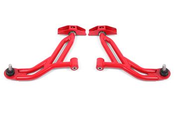 BMR Suspension 05-14 Ford Mustang Lower A-Arms - Red - Non-Adjustable