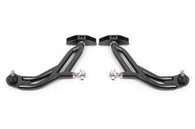 BMR 10-14 Ford Mustang Adj. Lower A-Arms w/ Delrin/Rod End / 18mm Tall Ball Joint - Black Hammertone