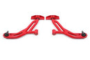 BMR 10-14 Ford Mustang / Shelby GT500 Non-Adj. Lower A-Arms (Poly/Delrin) - Red-1