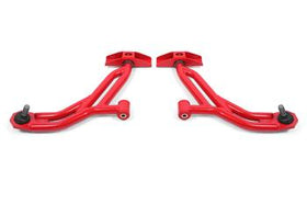 BMR 10-14 Ford Mustang / Shelby GT500 Non-Adj. Lower A-Arms (Poly/Delrin) - Red