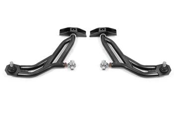 BMR 10-14 Ford Mustang Adj. Lower A-Arms Delrin/Rod End w/ 19mm STD. Ball Joint - Black Hammertone