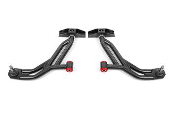 BMR 10-14 Ford Mustang Non-Adj. Lower A-Arms Delrin/Rod w/ 19mm Tall Ball Joint - Black Hammertone