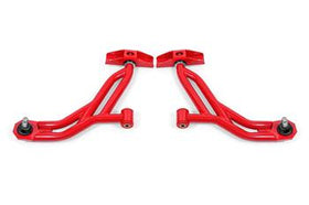 BMR 10-14 Ford Mustang Non-Adj. Lower A-Arms Delrin/Rod End w/ 19mm Tall Ball Joint - Red