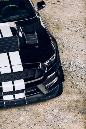 Anderson Composites 15-19 Ford Mustang Shelby GT350 Type-CR Double Sided Carbon Fiber Hood - 0